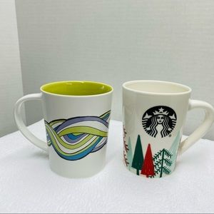2 Starbucks coffee mugs 14oz. Mugs Christmas & All Occasion Collectible Cups